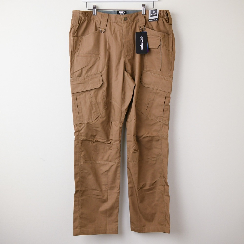 CQR Liberator Tactical Cargo Pants Mens 36x30 Tan Ripstop Military Utility NWT